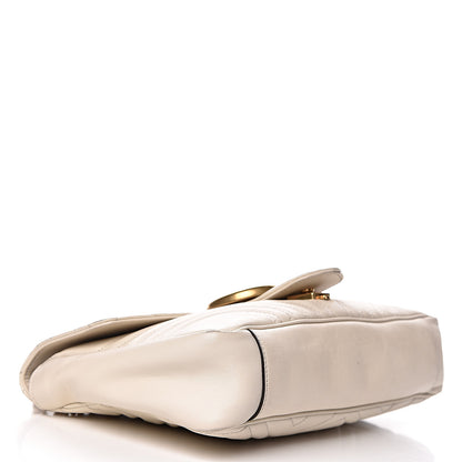 Gucci Calfskin Matelasse Medium GG Marmont Shoulder Bag White 4 of 21