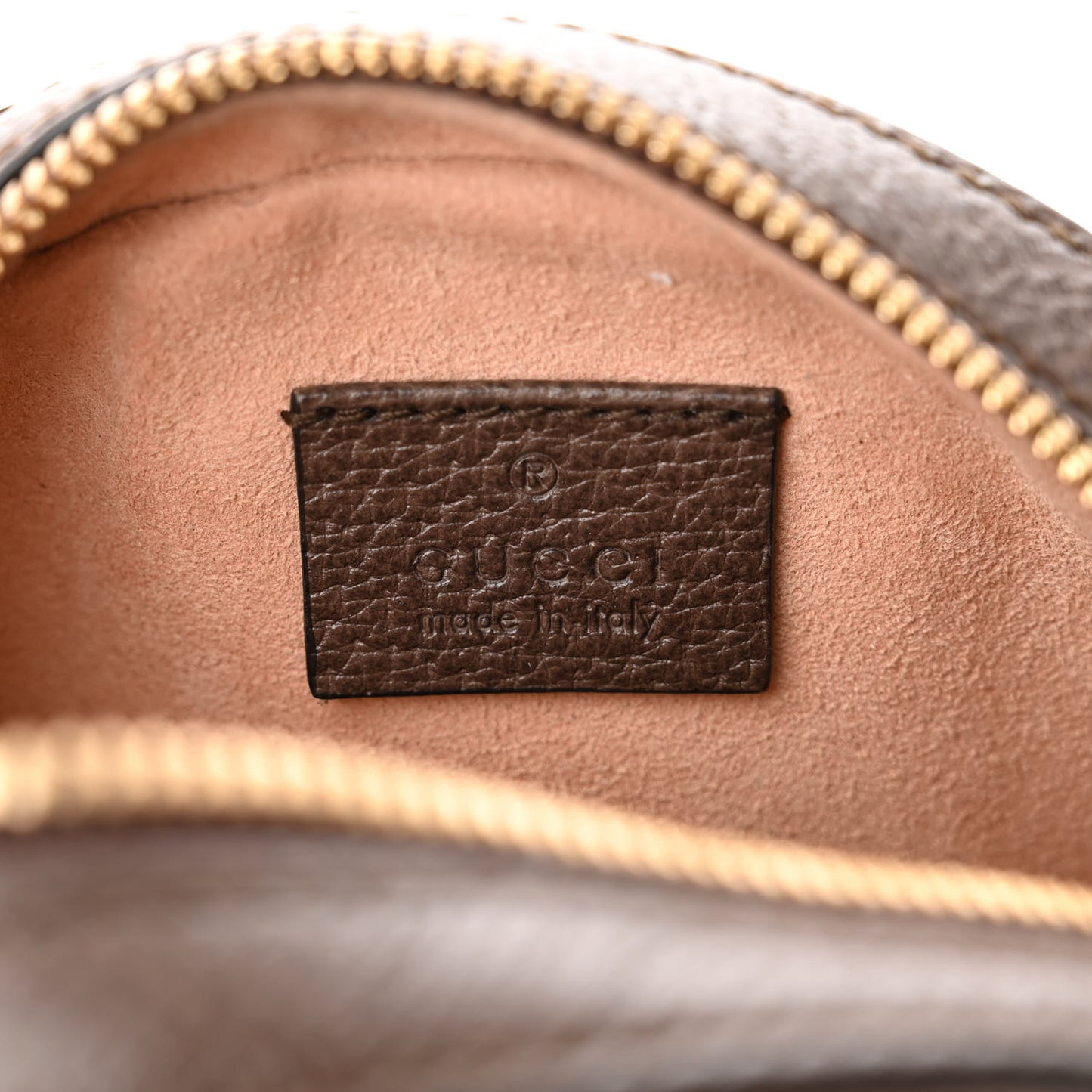 GG Supreme Monogram Web Mini Ophidia Round Shoulder Bag Brown