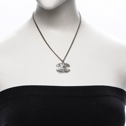Chanel Baguette Crystal Large CC Necklace Silver 2 of 6