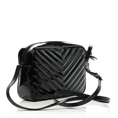 Saint Laurent Patent Calfskin Matelasse Monogram Lou Camera Bag Black 3 of 11
