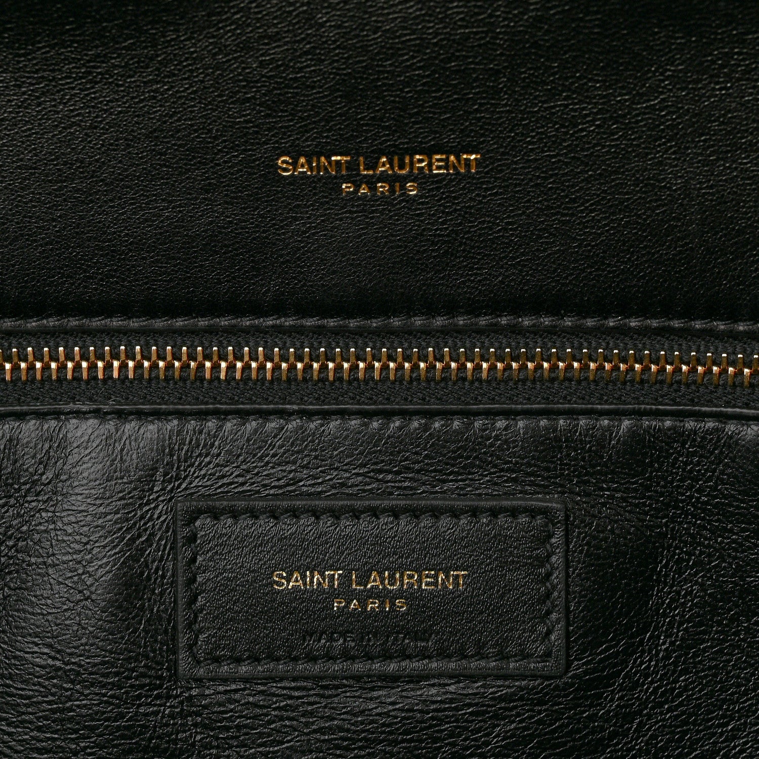 Saint Laurent Lambskin Quilted Sade Puffer Envelope Clutch Black 7 of 13