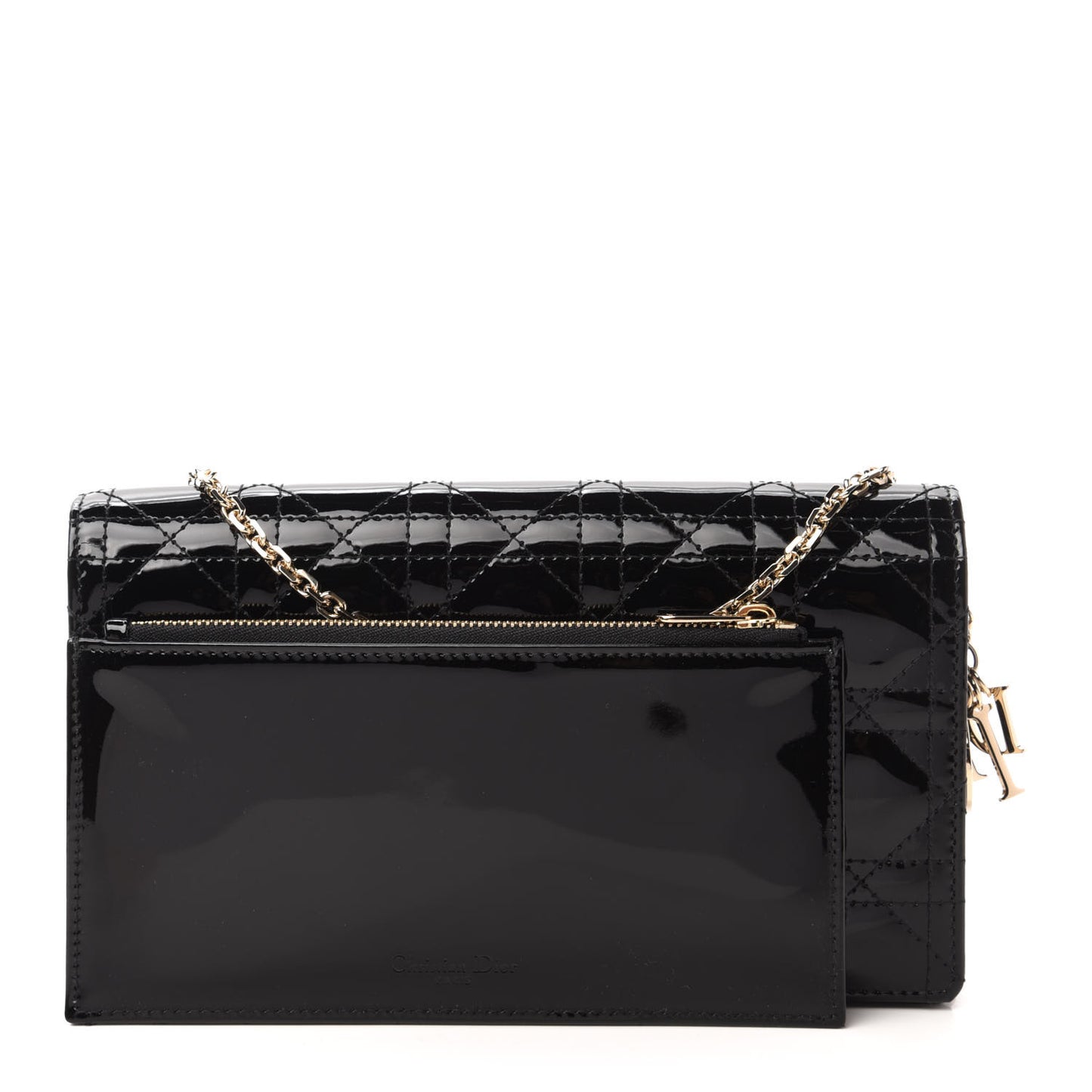 Patent Cannage Lady Dior Clutch Black