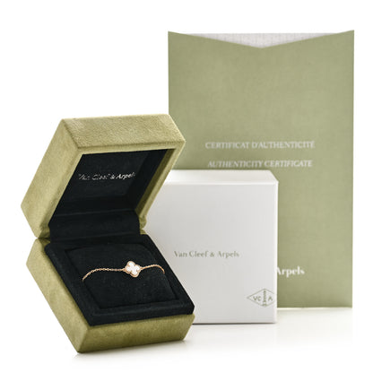 Van Cleef & Arpels 18K Yellow Gold Mother of Pearl Sweet Alhambra Bracelet 5 of 5