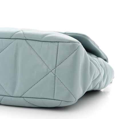 Chanel Lambskin Quilted Large Chanel 19 Flap Light Blue 10 of 10