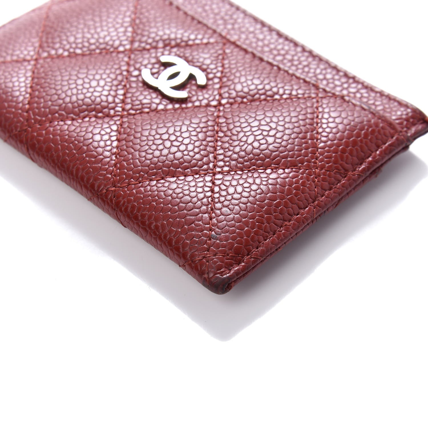 Chanel Caviar Quilted Card Holder Red 5 of 11