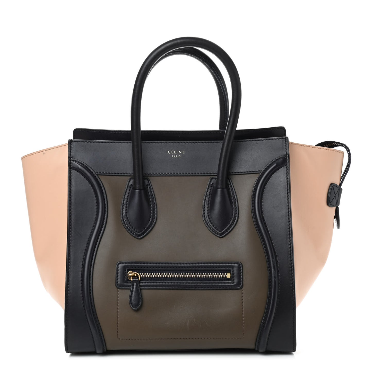 Satin Calfskin Mini Tri-Color Luggage Anthracite