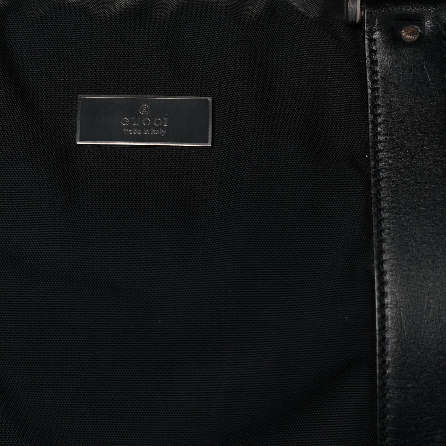 Nylon Large Duffle Bag Black