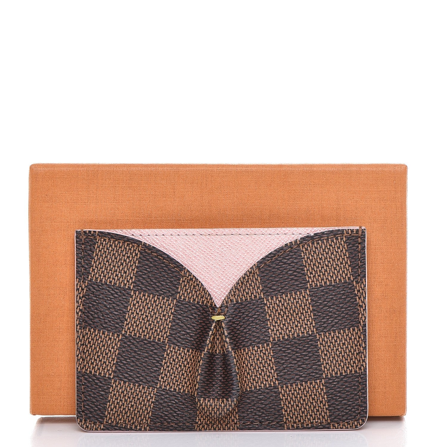 Louis Vuitton Damier Ebene Caissa Card Holder Rose Ballerine 8 of 8