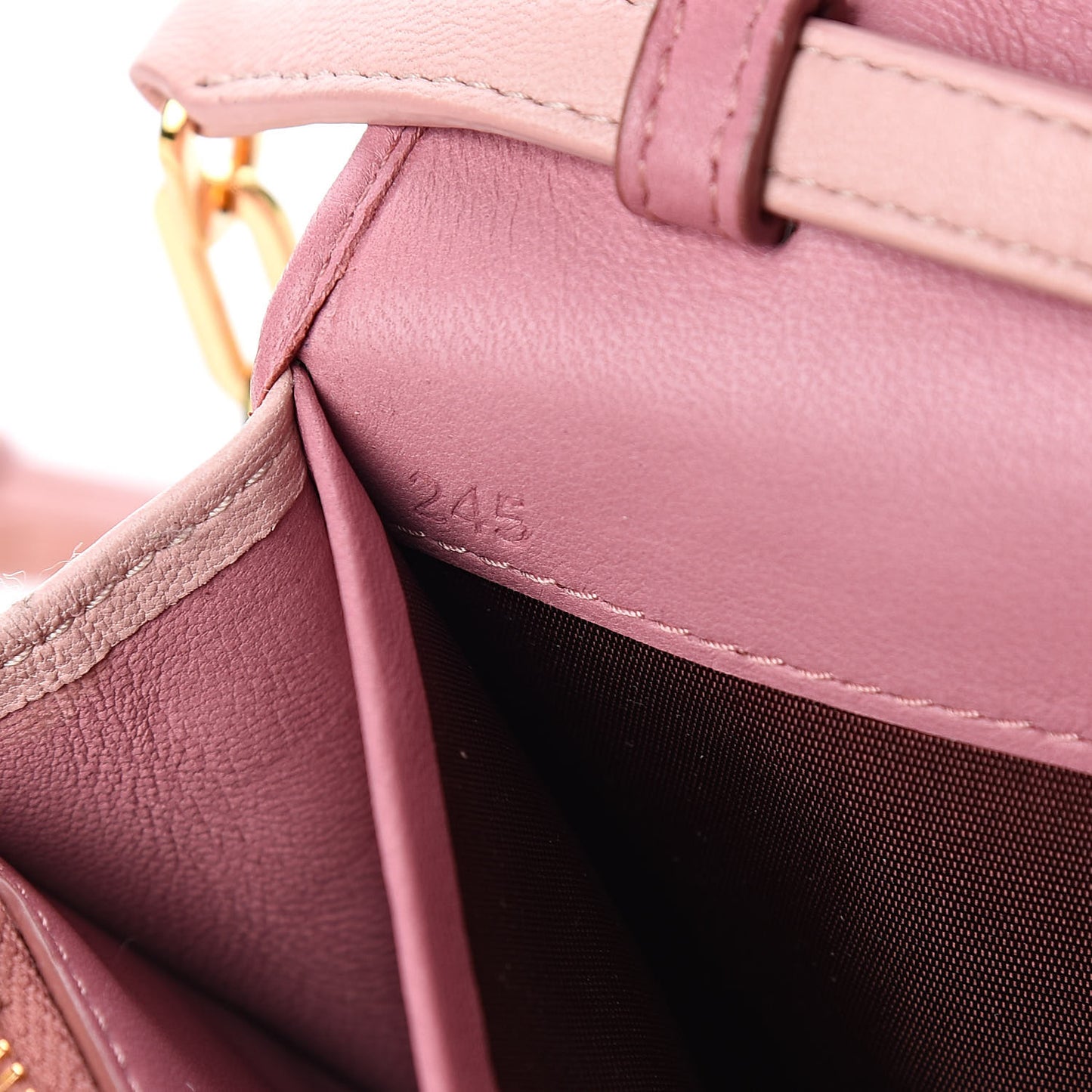 Nappa Matelasse Bicolor Wallet On Chain Loto Orchide