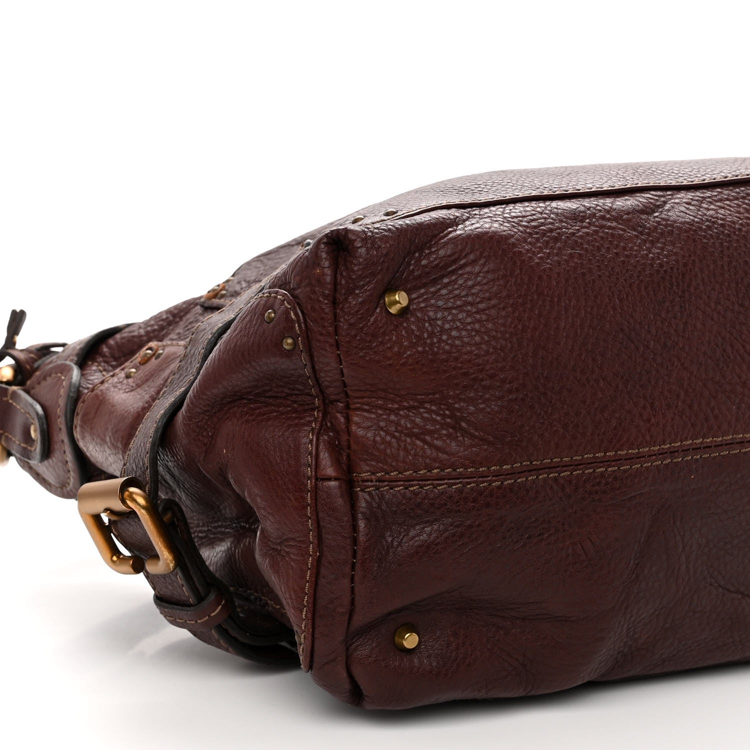 Chloe Calfskin Paddington Hobo Burgundy 9 of 10