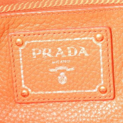 Prada Vitello Daino Side Pocket Tote Papaya 6 of 12