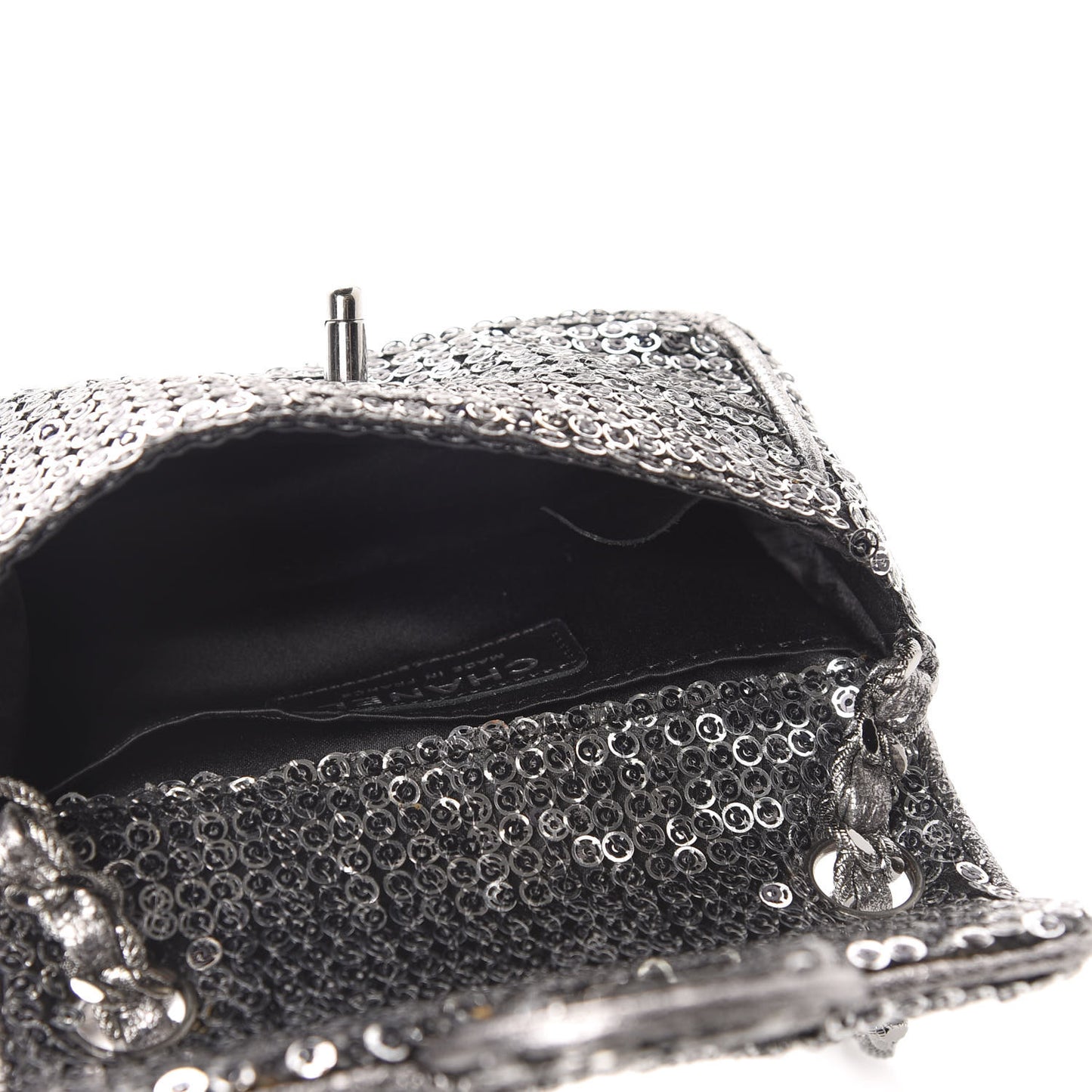 Sequin Micro Flap Dark Silver