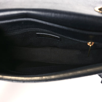 Chanel Shiny Calfskin Goatskin Quilted Medium Coco Curve Messenger Flap Black 5 of 9