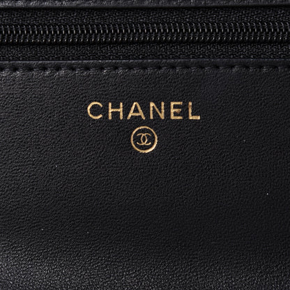 Chanel Caviar Quilted CC Filigree Wallet On Chain WOC Black 6 of 11