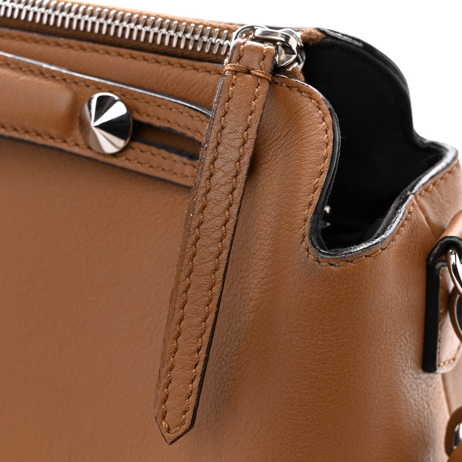 Fendi Vitello Dolce Large By The Way Boston Bag Orzo 15 of 17