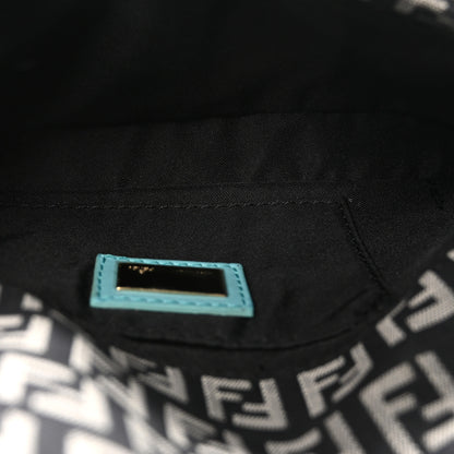 Fendi Zucchino Mini Baguette Navy Turquoise 5 of 9