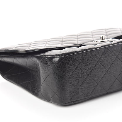 Chanel Caviar Quilted Jumbo Single Flap Black 9 of 10