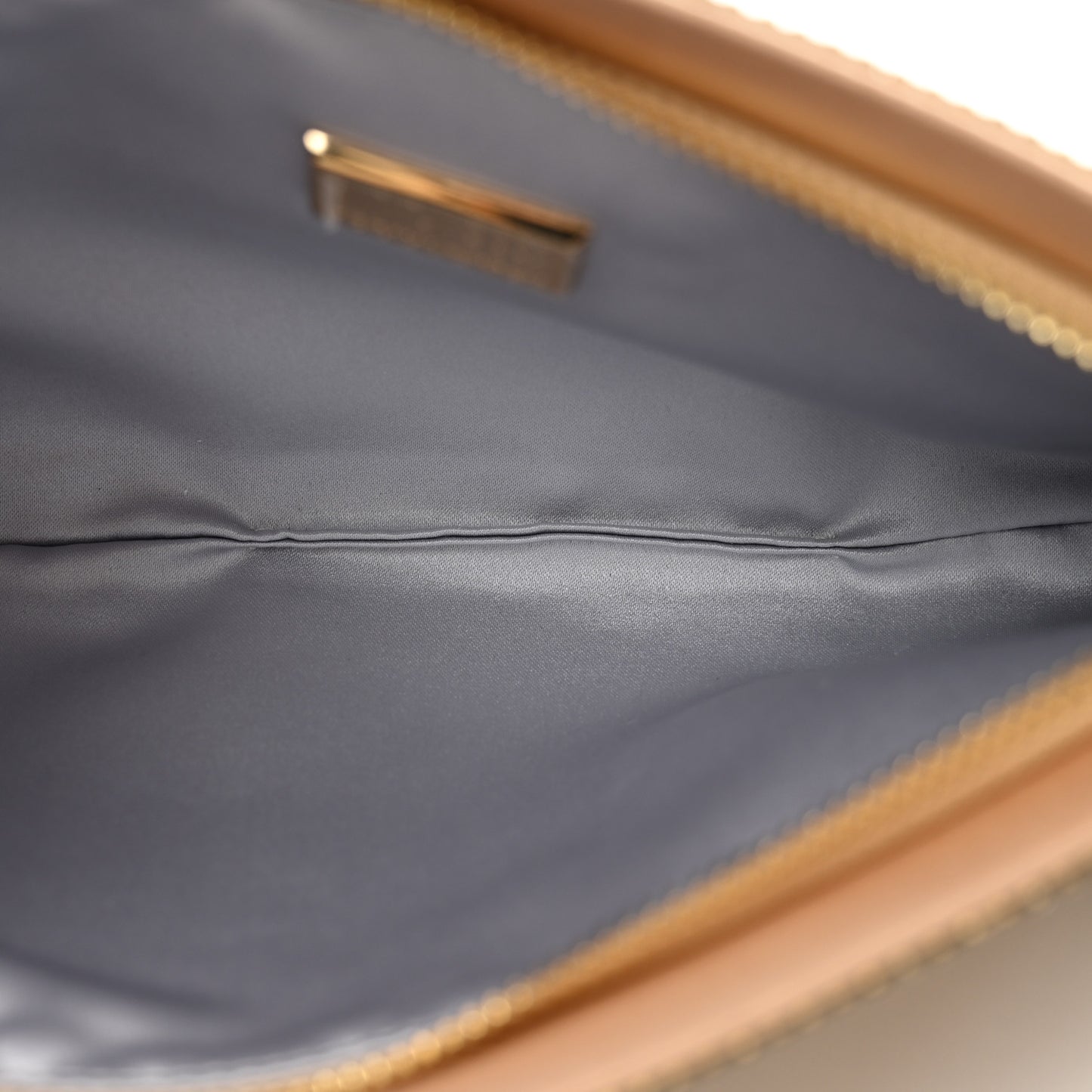 Satin Swarovski Crystal Wristlet Pouch Gold