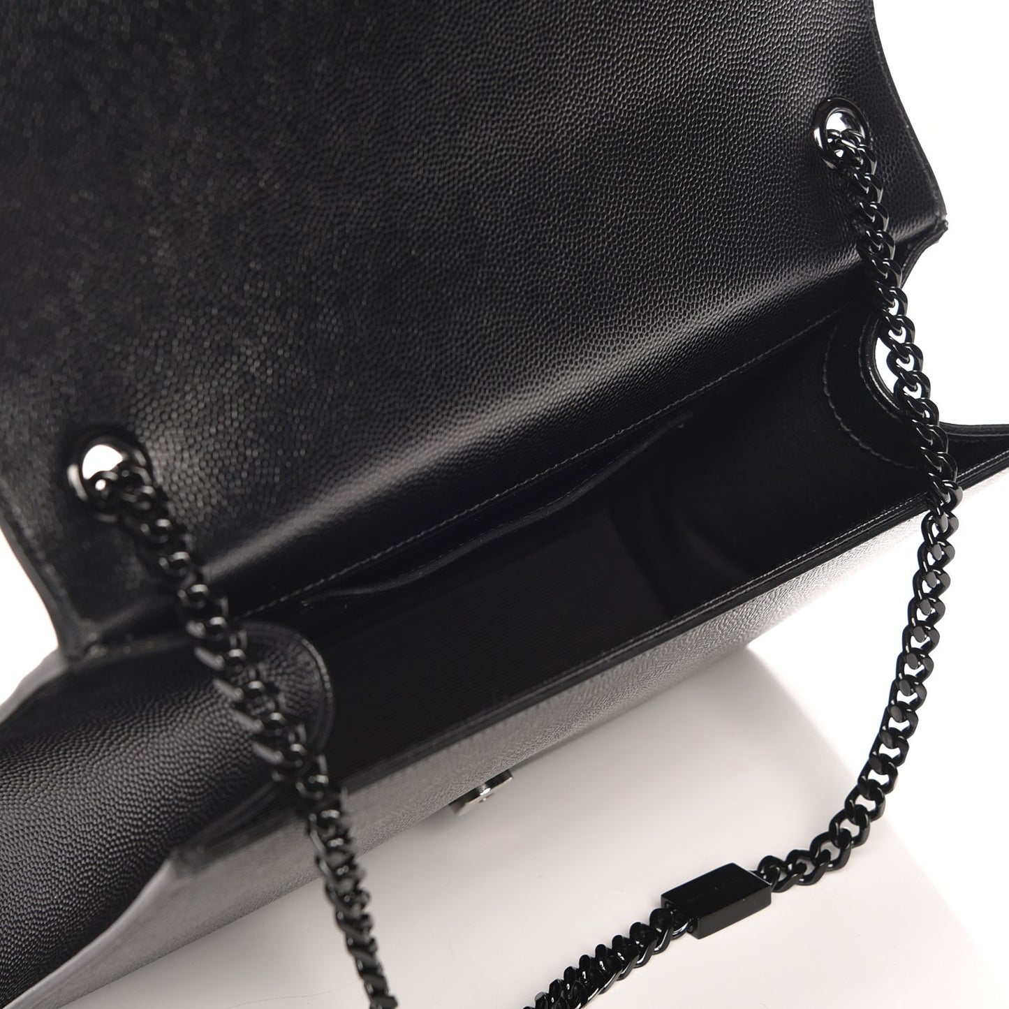 Grain De Poudre Medium Classic Monogram Kate Satchel Black
