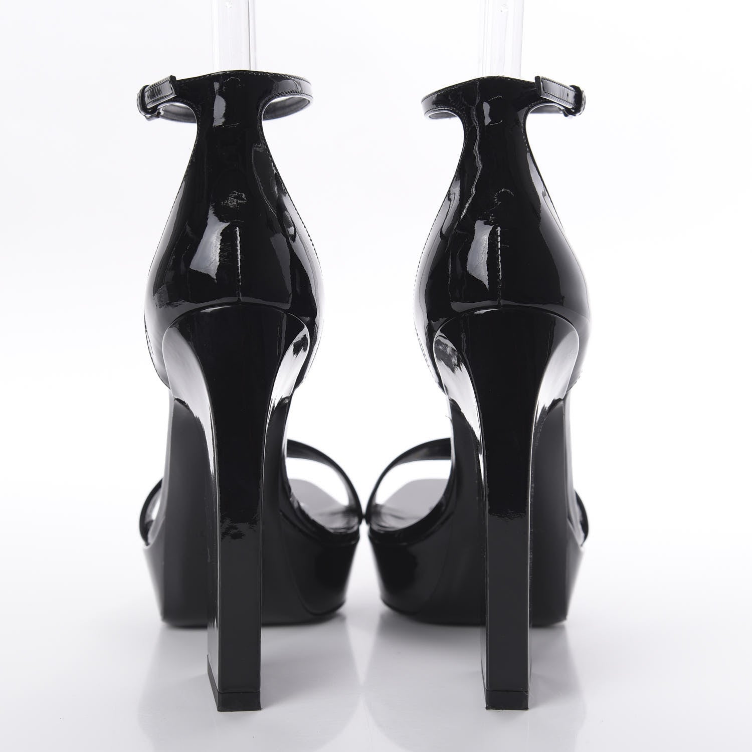Saint Laurent Patent Debbie 105 Platform Sandals 37.5 Black 6 of 11