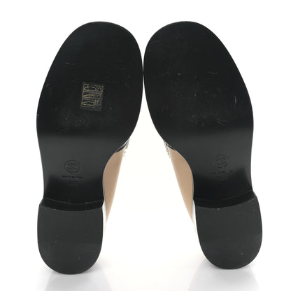 Chanel Calfskin CC Loafers 36.5 Black White Beige 5 of 8
