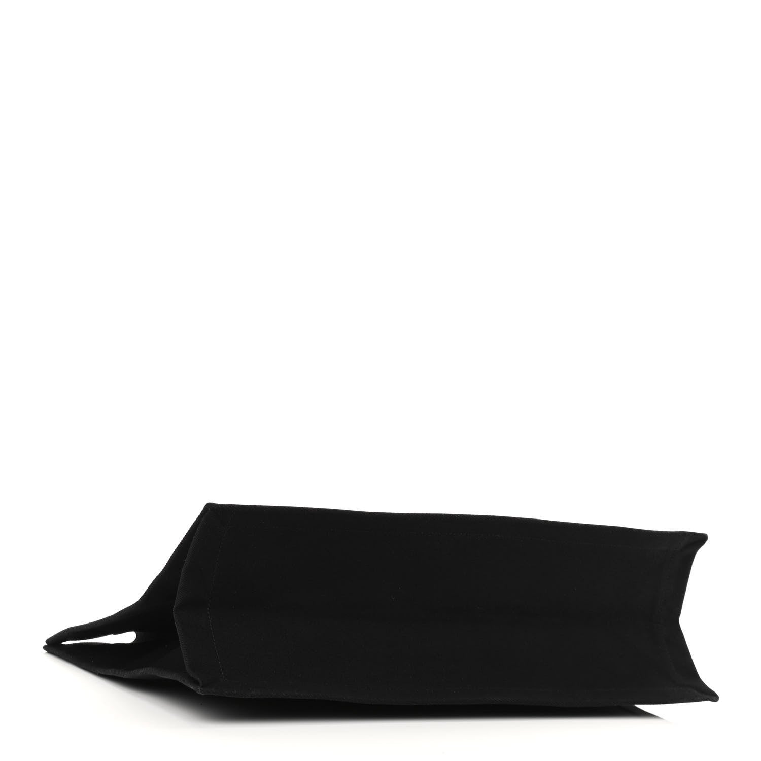 Saint Laurent Linen Calfskin Rive Gauche Tote Black 4 of 9