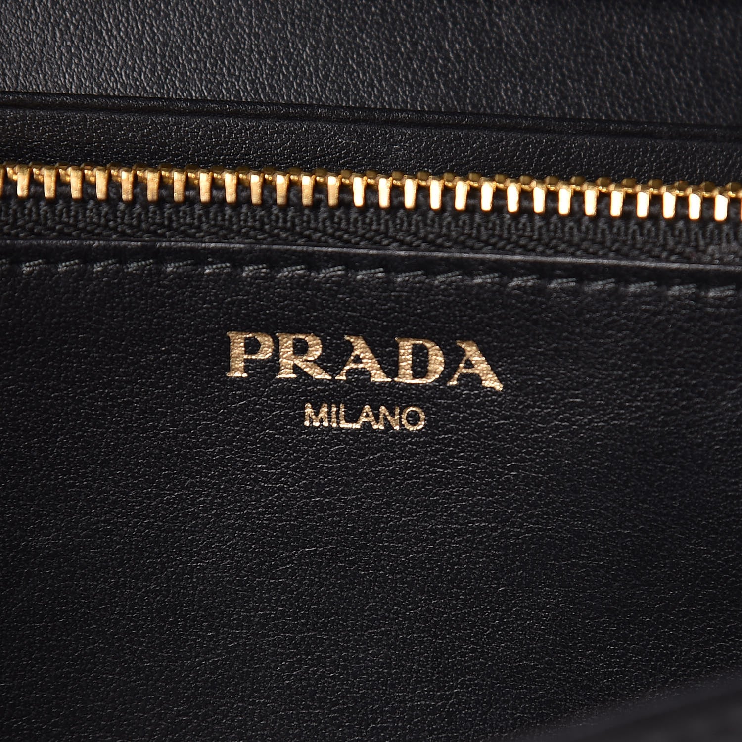 Prada Soft Calfskin Quilted Chain Wallet Black 6 of 14