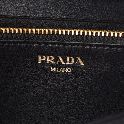 Prada Soft Calfskin Quilted Chain Wallet Black 6 of 14