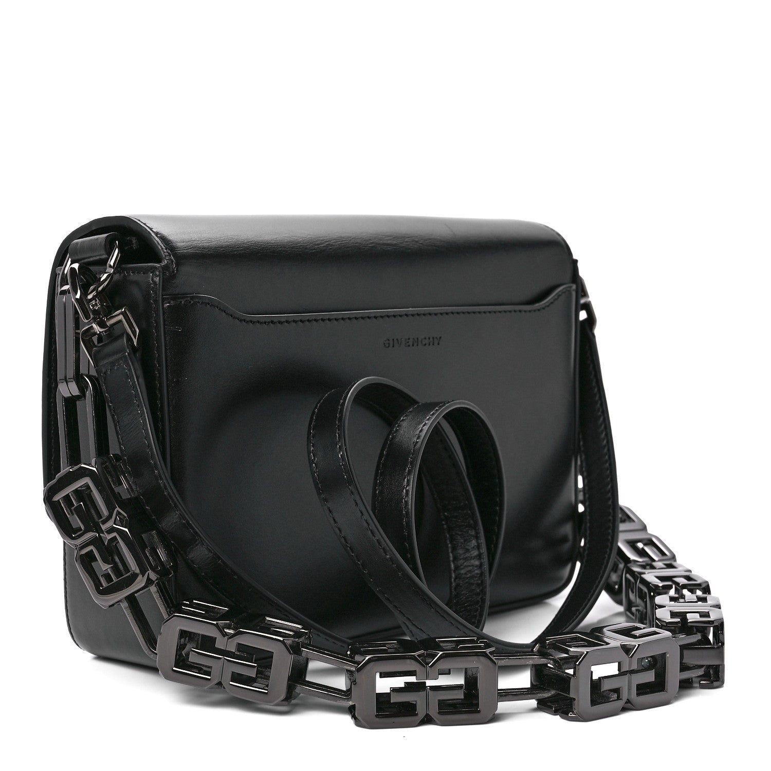 Givenchy Box Calfskin Medium 4G Cube Chain Shoulder Bag So Black 2 of 12