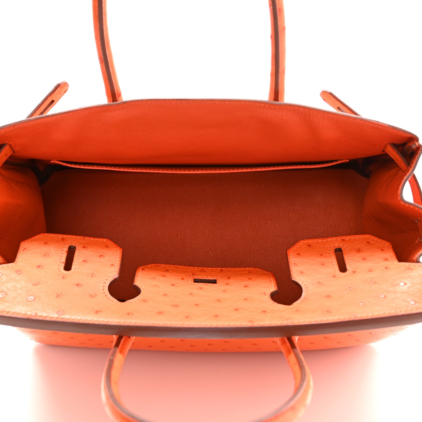 Ostrich Birkin 30 Tangerine