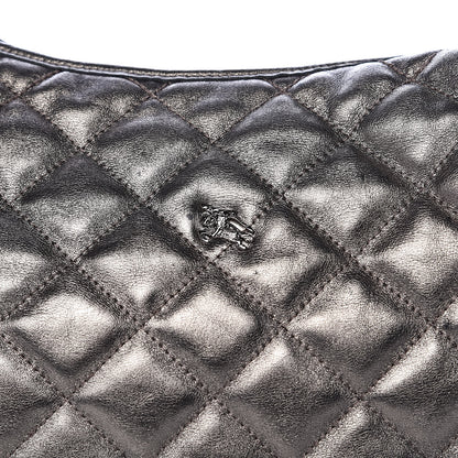 Burberry Metallic Calfskin Quilted Hoxton Hobo Nickel 14 of 16