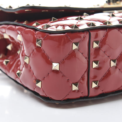 Valentino Garavani Patent Small Rockstud Spike Shoulder Bag Rosso Valentino 8 of 10
