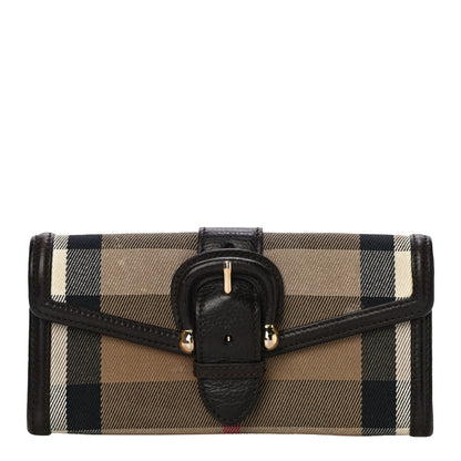 Burberry Calfskin Mega Check Continental Wallet Black 1 of 12