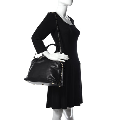 Valentino Garavani Vitello Rockstud Dome Satchel Black 2 of 8