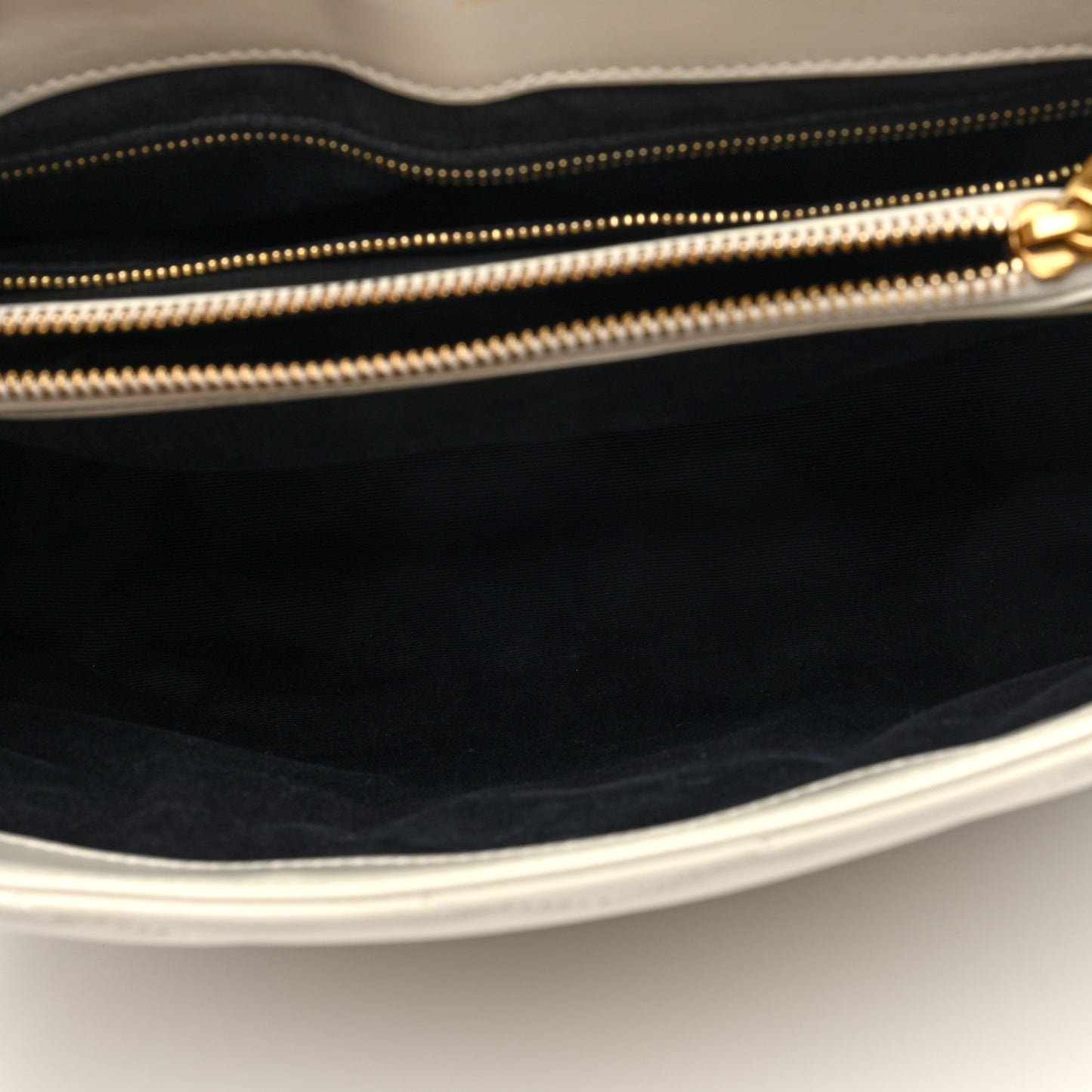 Calfskin Y Quilted Monogram Medium Loulou Chain Satchel Crema Soft