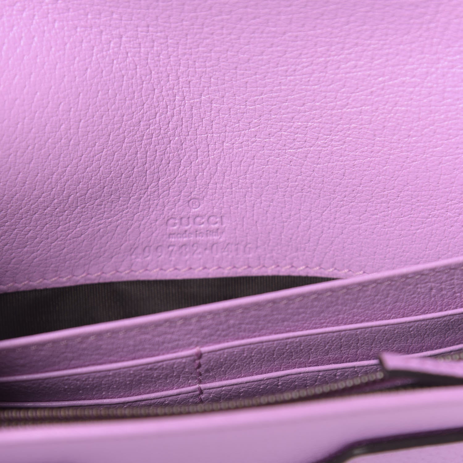 Gucci Calfskin Marquise Crystals Mini GG Chain Wallet Malva 10 of 12