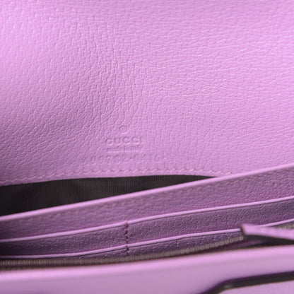 Gucci Calfskin Marquise Crystals Mini GG Chain Wallet Malva 10 of 12
