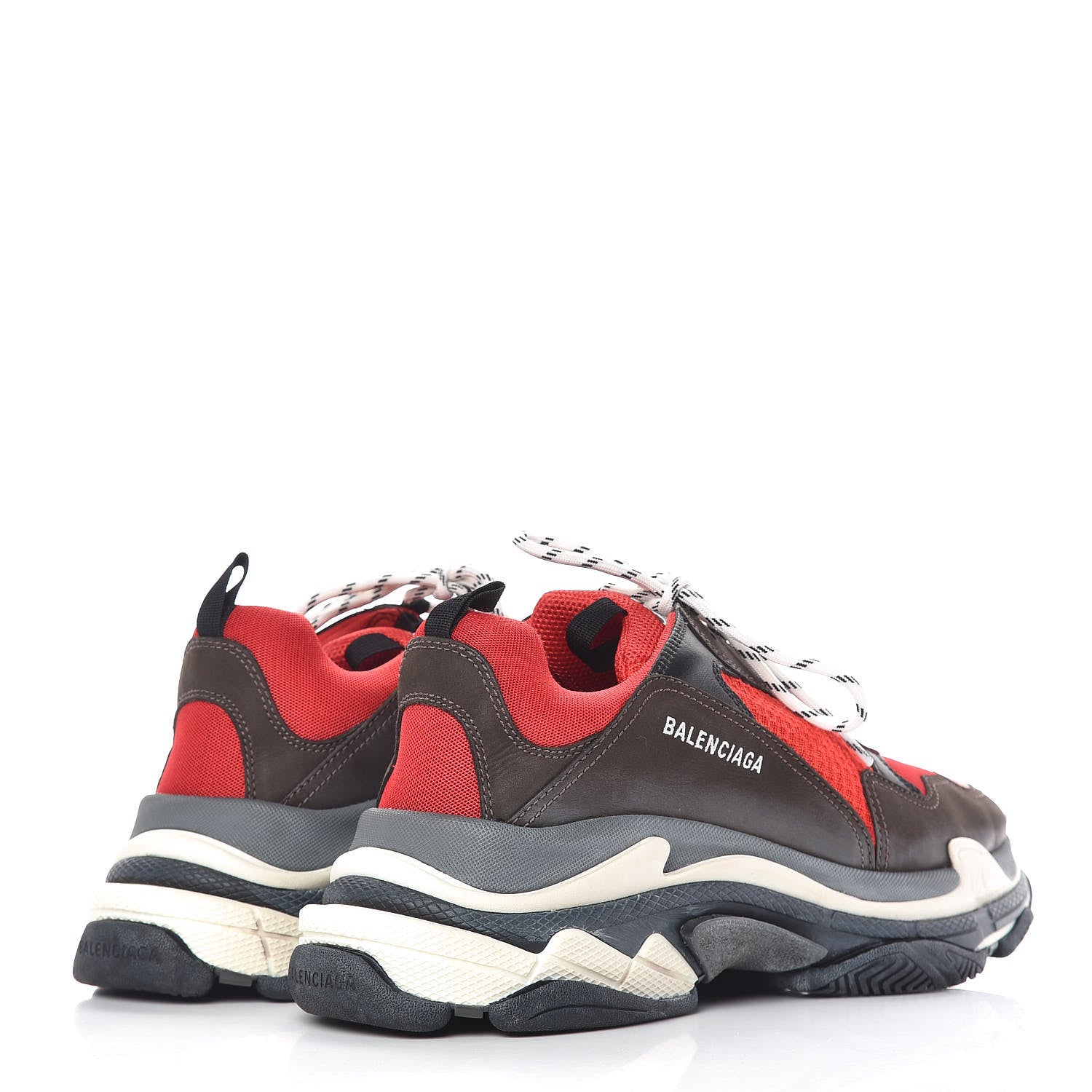 Balenciaga Fabric Mesh Mens Triple S Sneakers 47 Rouge Black 4 of 17