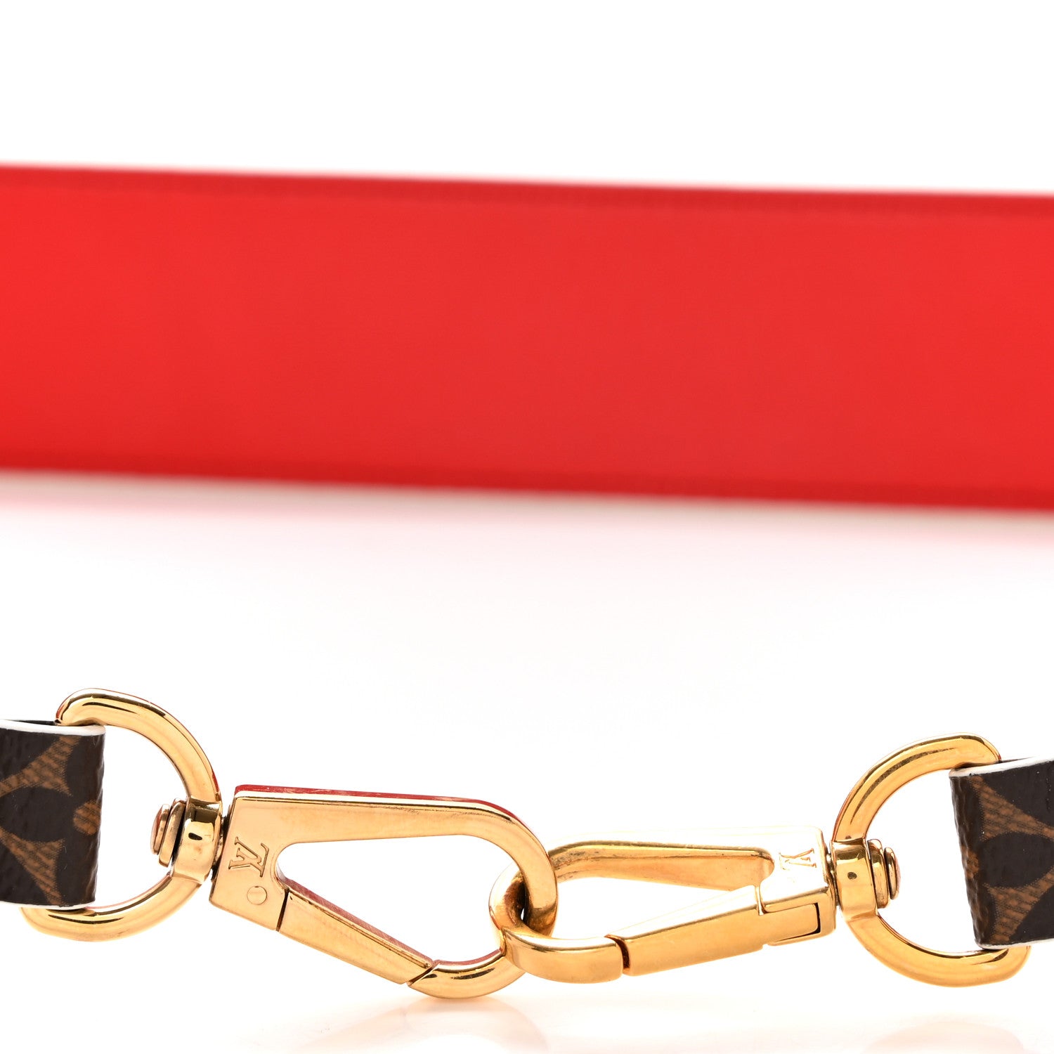 Louis Vuitton Monogram Bandouliere Shoulder Strap Red 3 of 9