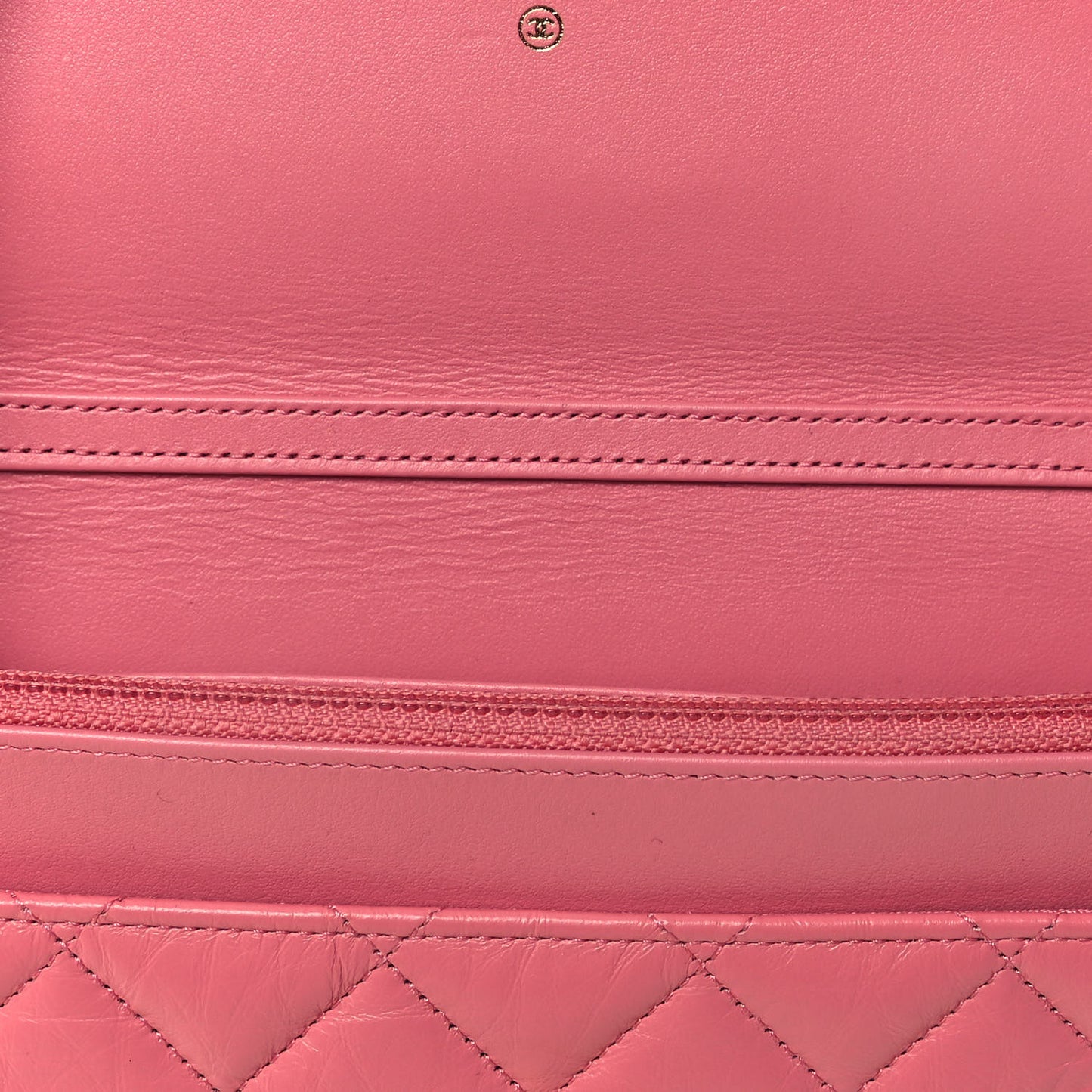 Aged Calfskin Quilted Reissue Wallet On Chain WOC Pink