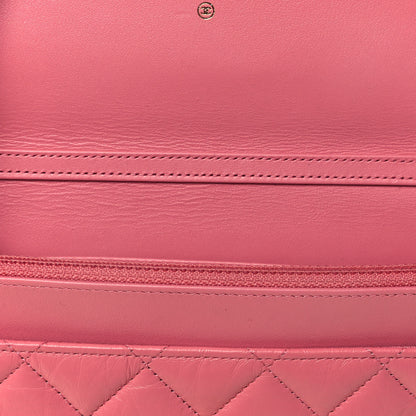 Chanel Aged Calfskin Quilted Reissue Wallet On Chain WOC Pink 13 of 14