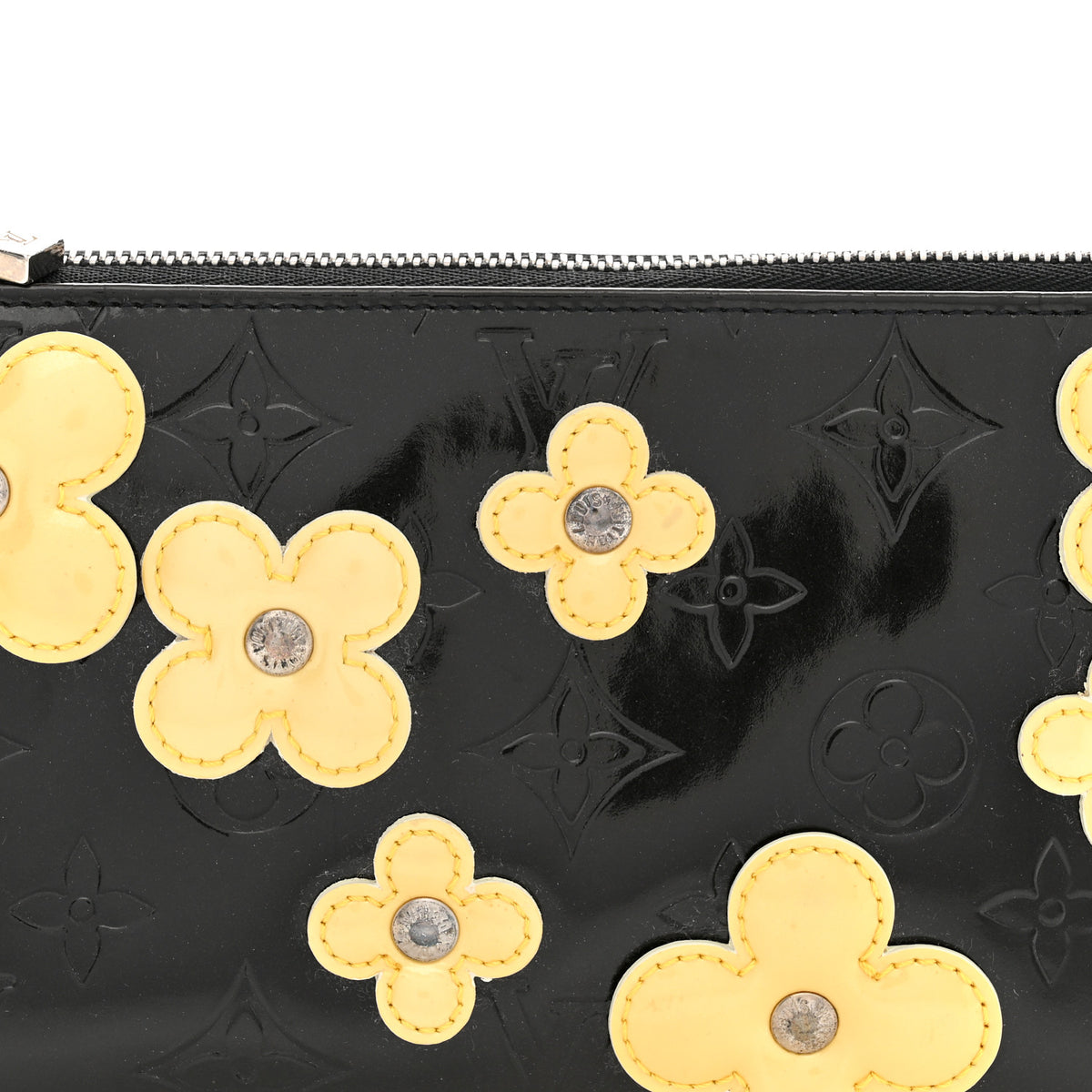 Louis Vuitton Vernis Lexington Fleurs Pochette Black 7 of 10