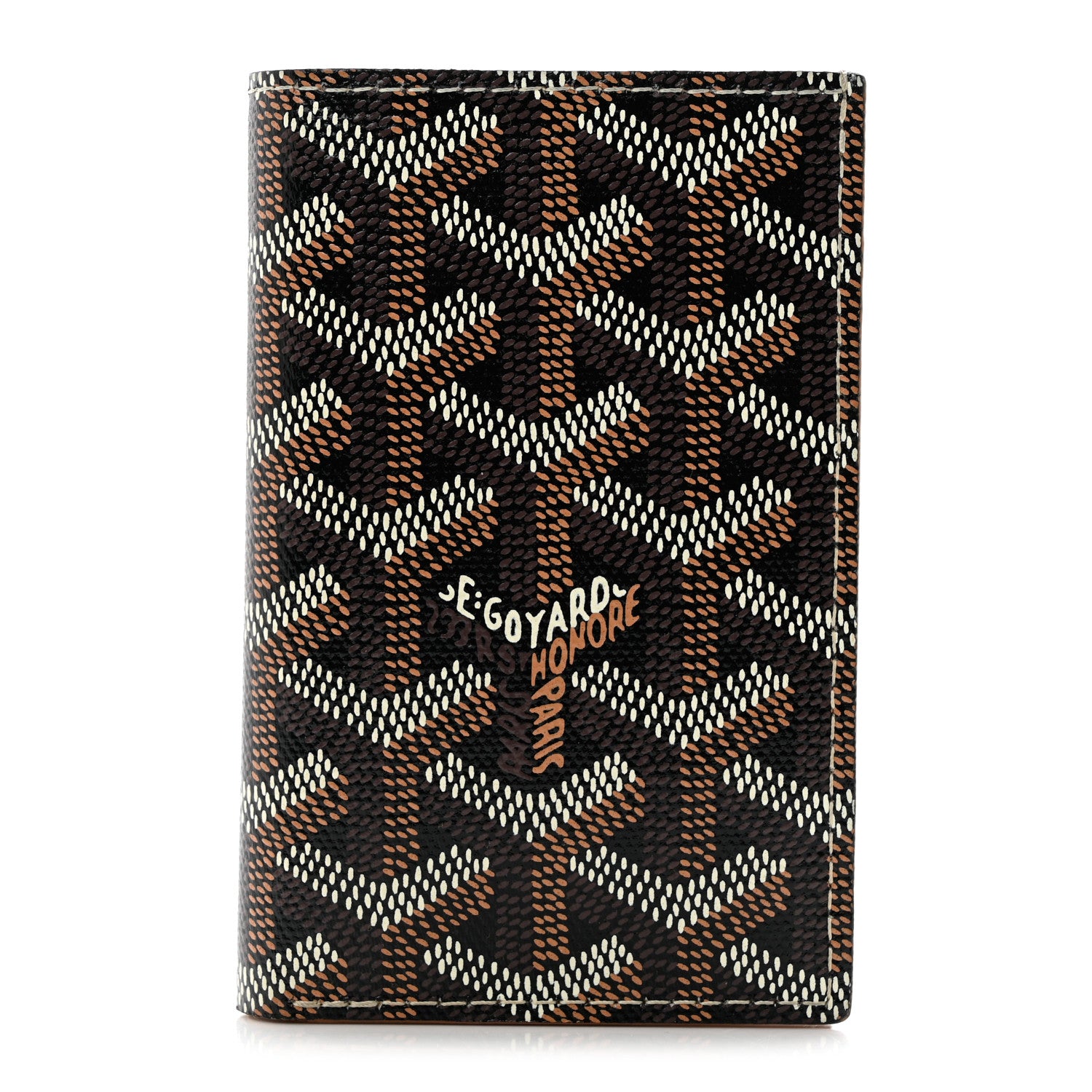 Goyard Goyardine Saint Pierre Card Holder Black Gold 1 of 7