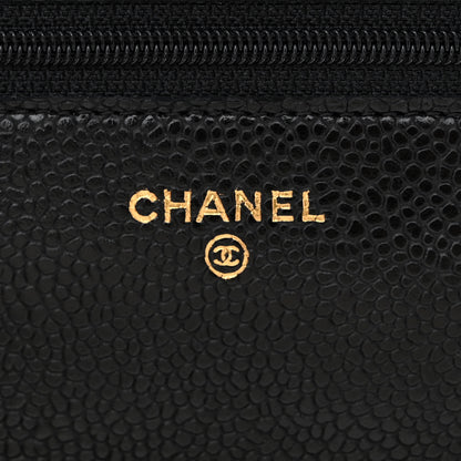 Chanel Caviar Quilted Wallet on Chain WOC Black 6 of 12