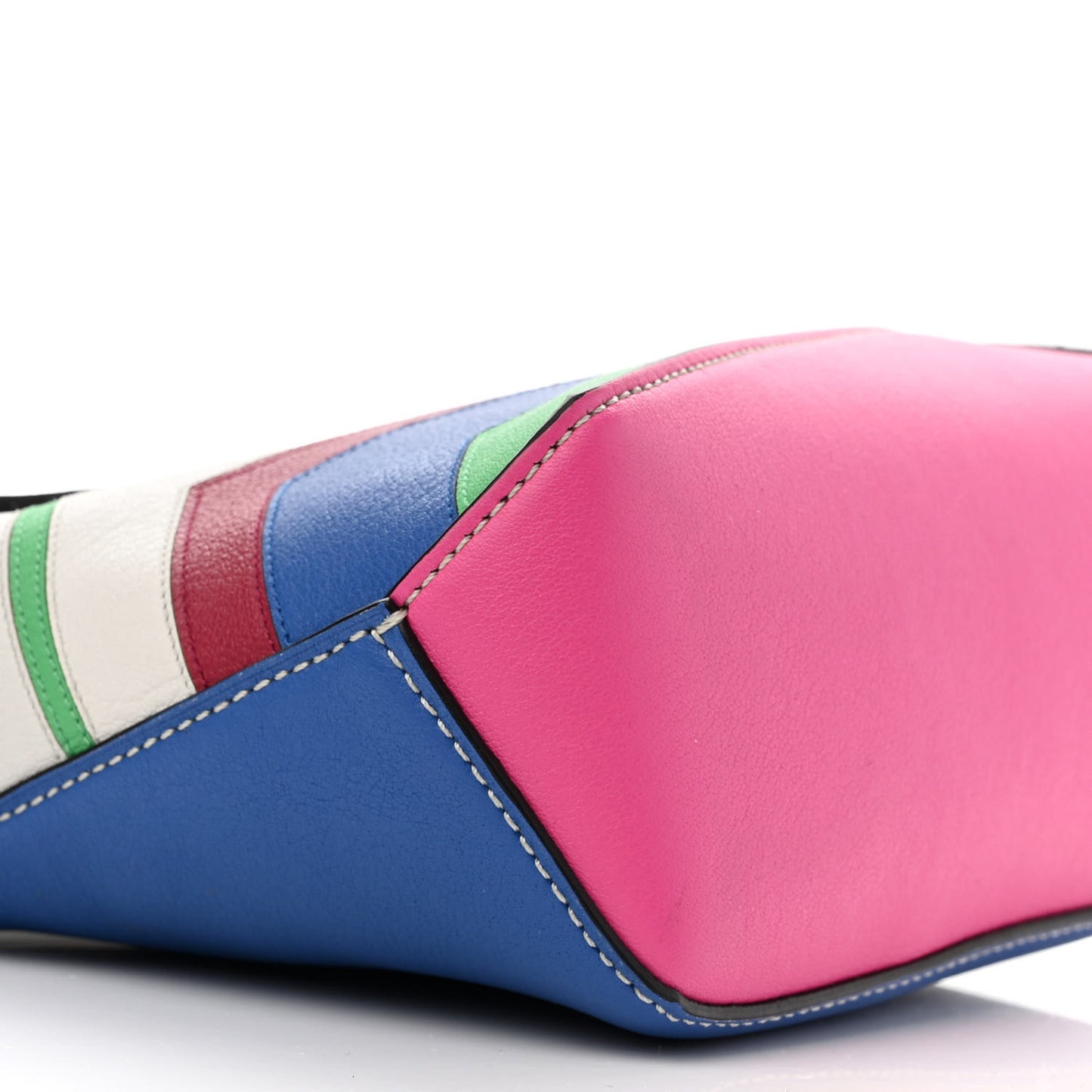 Calfskin Mini Puzzle Edge Bag Grey Multicolor