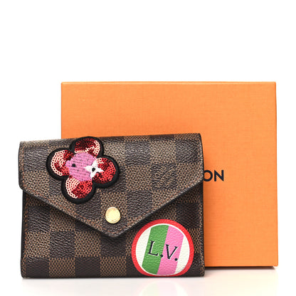 Louis Vuitton Damier Ebene Stories Victorine Wallet Red 9 of 9