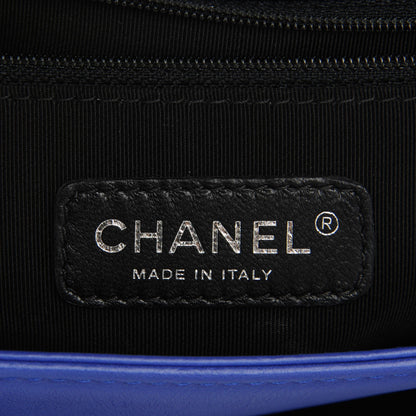 Chanel Calfskin Quilted Large Boy Flap Dark Blue 6 of 7