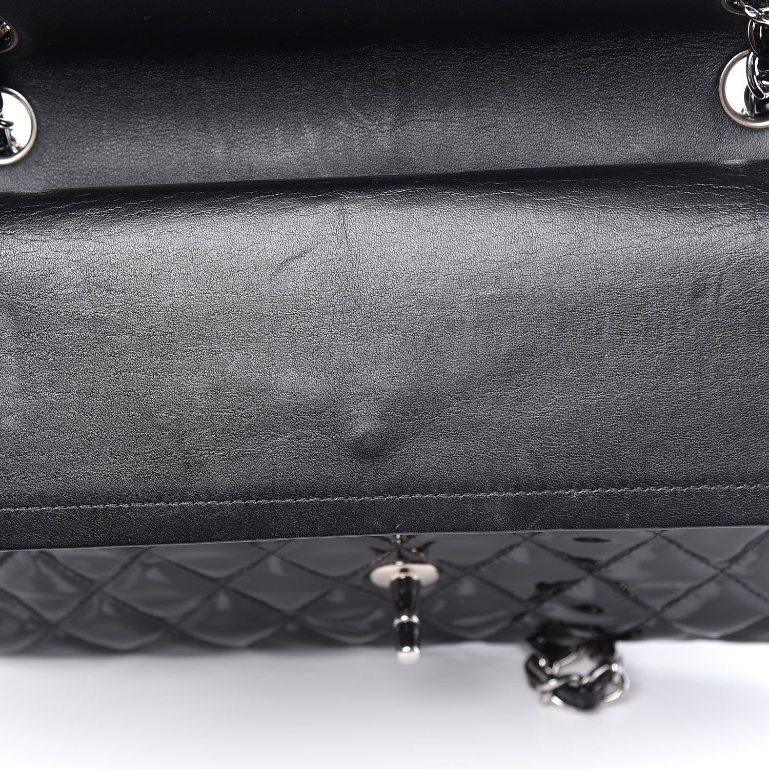 Chanel Patent Quilted Medium Double Flap Black 18 of 18