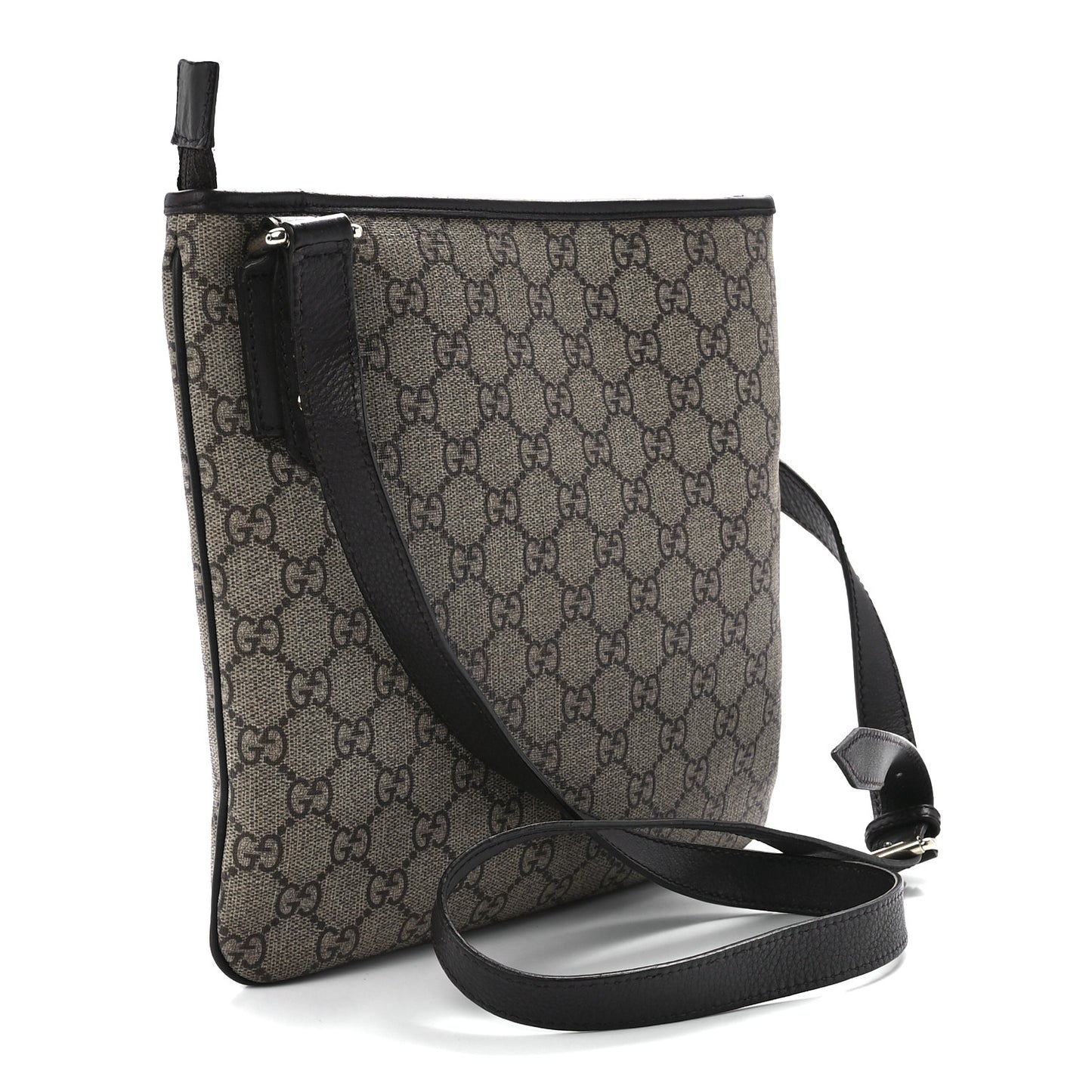 GG Plus Monogram Flat Messenger Beige Dark Brown