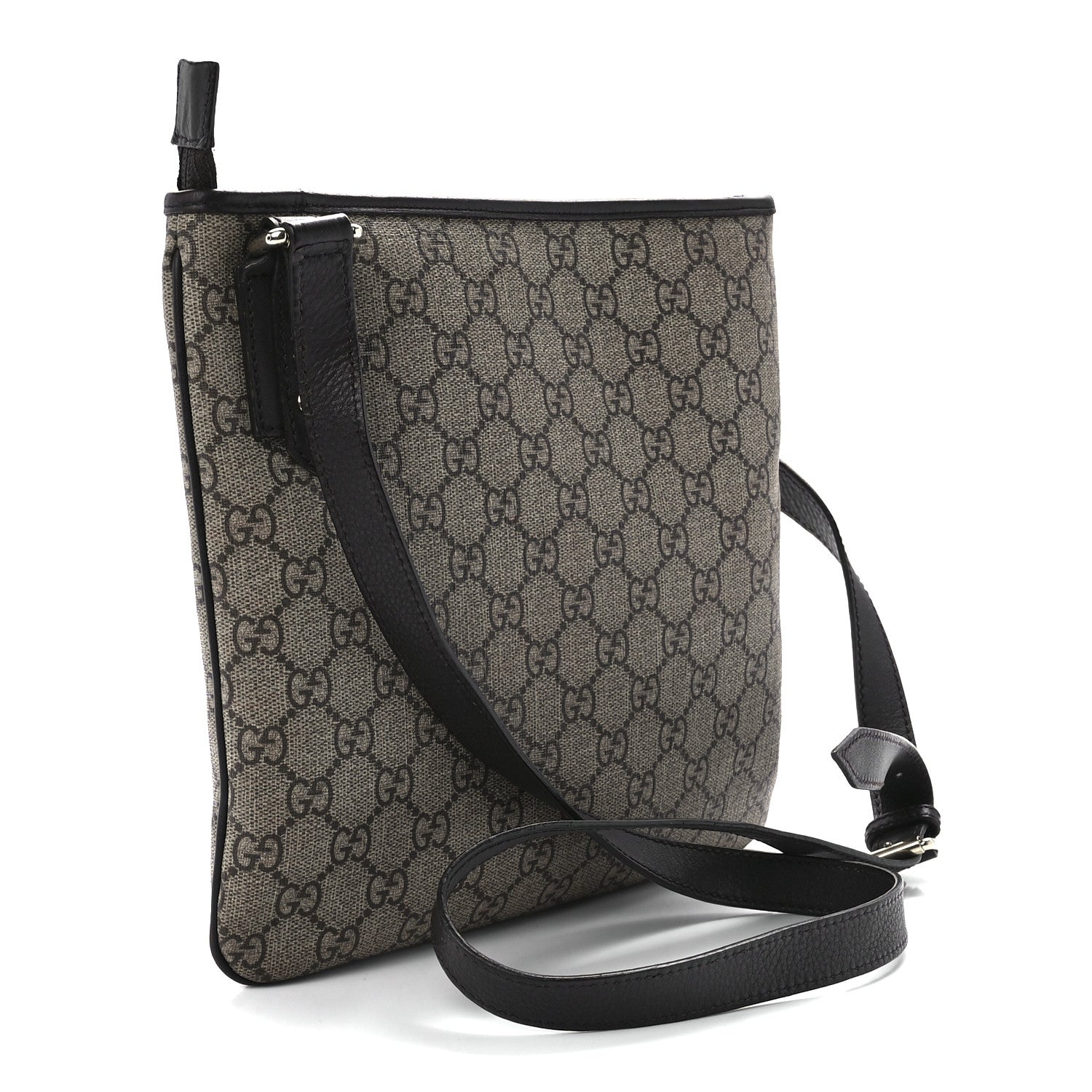 Gucci GG Plus Monogram Flat Messenger Beige Dark Brown 3 of 13